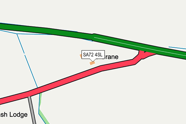 SA72 4SL map - OS OpenMap – Local (Ordnance Survey)