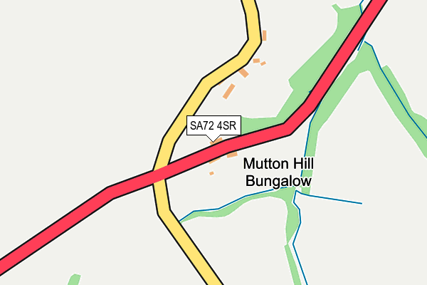 SA72 4SR map - OS OpenMap – Local (Ordnance Survey)