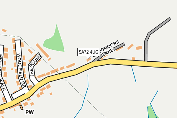 SA72 4UG map - OS OpenMap – Local (Ordnance Survey)