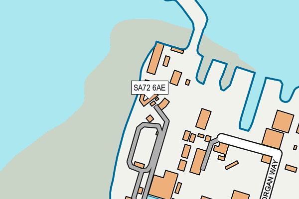SA72 6AE map - OS OpenMap – Local (Ordnance Survey)