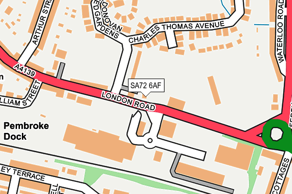 SA72 6AF map - OS OpenMap – Local (Ordnance Survey)