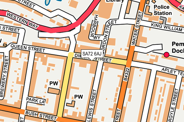 SA72 6AJ map - OS OpenMap – Local (Ordnance Survey)