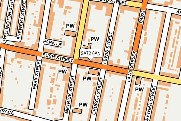 SA72 6AN map - OS OpenMap – Local (Ordnance Survey)