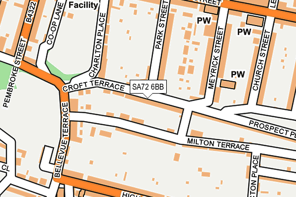 SA72 6BB map - OS OpenMap – Local (Ordnance Survey)