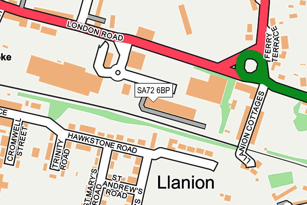 SA72 6BP map - OS OpenMap – Local (Ordnance Survey)