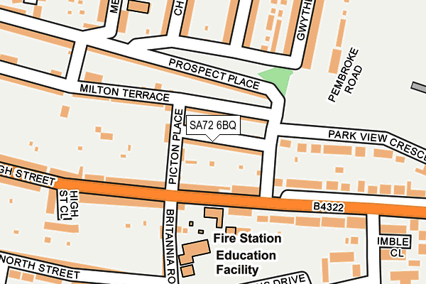 SA72 6BQ map - OS OpenMap – Local (Ordnance Survey)