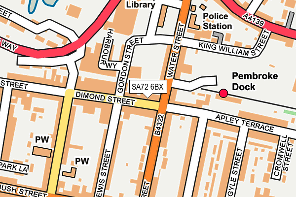 SA72 6BX map - OS OpenMap – Local (Ordnance Survey)