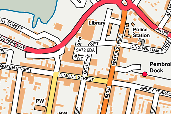 SA72 6DA map - OS OpenMap – Local (Ordnance Survey)