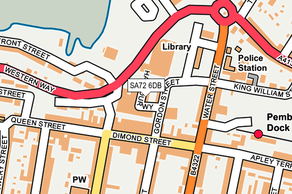 SA72 6DB map - OS OpenMap – Local (Ordnance Survey)