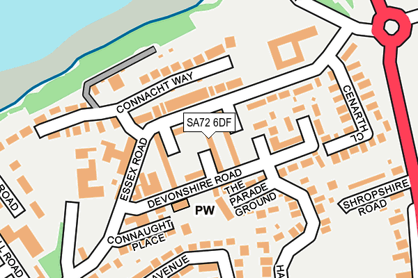 SA72 6DF map - OS OpenMap – Local (Ordnance Survey)