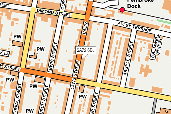 SA72 6DJ map - OS OpenMap – Local (Ordnance Survey)