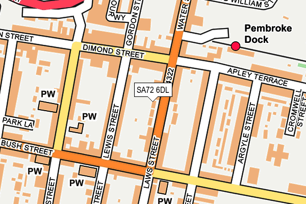 SA72 6DL map - OS OpenMap – Local (Ordnance Survey)