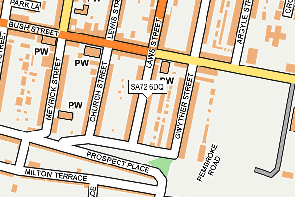 SA72 6DQ map - OS OpenMap – Local (Ordnance Survey)