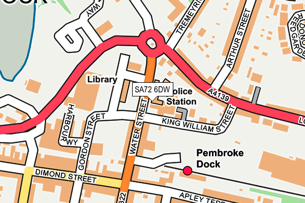 SA72 6DW map - OS OpenMap – Local (Ordnance Survey)