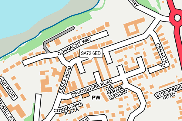 SA72 6ED map - OS OpenMap – Local (Ordnance Survey)