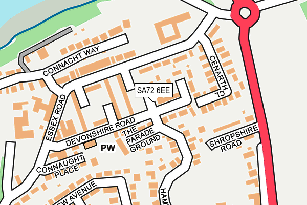 SA72 6EE map - OS OpenMap – Local (Ordnance Survey)