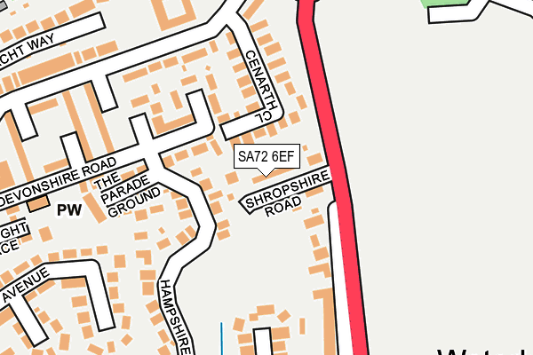 SA72 6EF map - OS OpenMap – Local (Ordnance Survey)