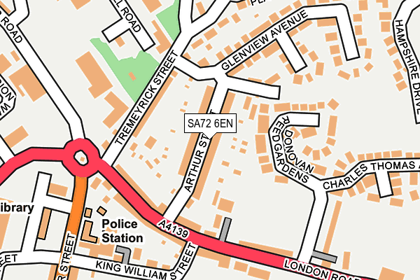 SA72 6EN map - OS OpenMap – Local (Ordnance Survey)