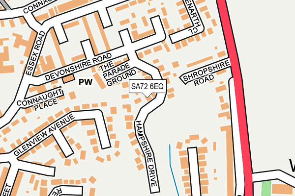 SA72 6EQ map - OS OpenMap – Local (Ordnance Survey)