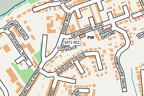 SA72 6EZ map - OS OpenMap – Local (Ordnance Survey)