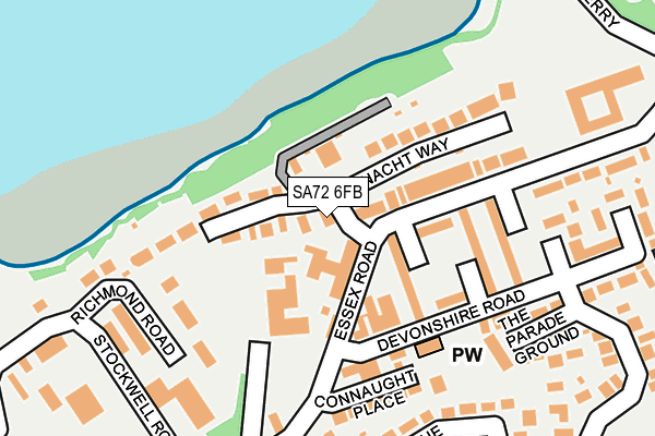 SA72 6FB map - OS OpenMap – Local (Ordnance Survey)