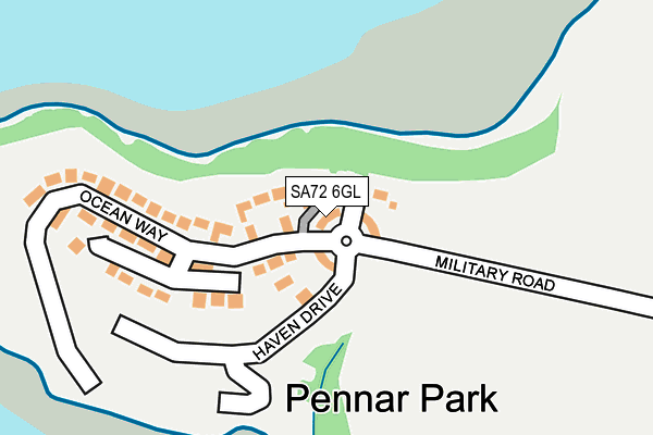 SA72 6GL map - OS OpenMap – Local (Ordnance Survey)