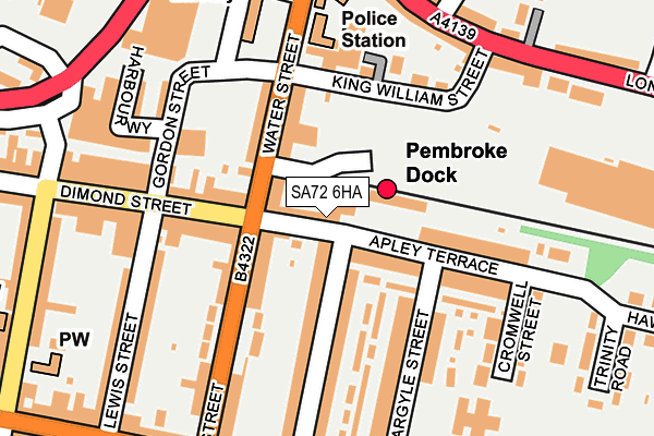 SA72 6HA map - OS OpenMap – Local (Ordnance Survey)