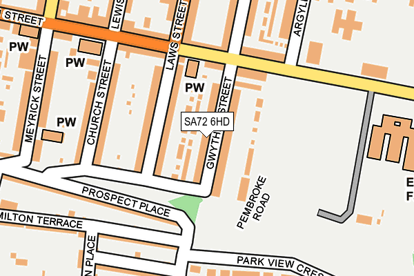 SA72 6HD map - OS OpenMap – Local (Ordnance Survey)