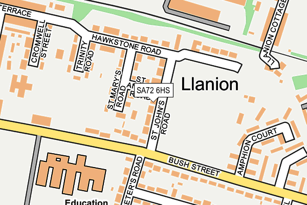 SA72 6HS map - OS OpenMap – Local (Ordnance Survey)