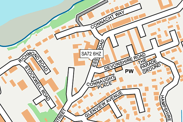 SA72 6HZ map - OS OpenMap – Local (Ordnance Survey)