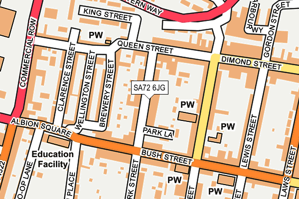 SA72 6JG map - OS OpenMap – Local (Ordnance Survey)