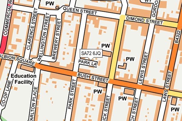 SA72 6JQ map - OS OpenMap – Local (Ordnance Survey)