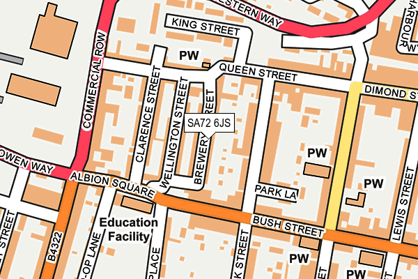 SA72 6JS map - OS OpenMap – Local (Ordnance Survey)