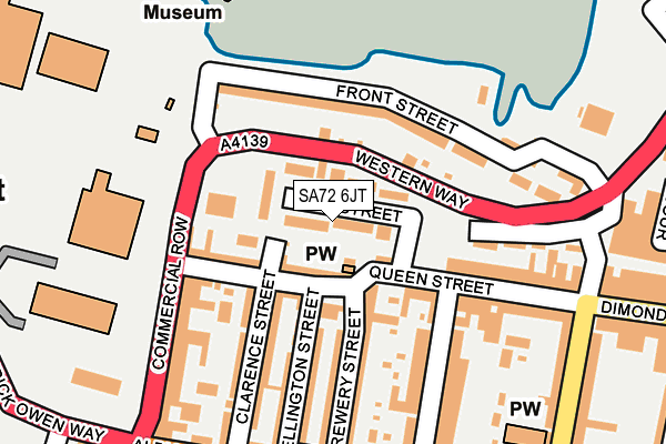 SA72 6JT map - OS OpenMap – Local (Ordnance Survey)