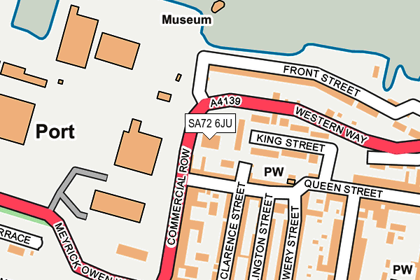 SA72 6JU map - OS OpenMap – Local (Ordnance Survey)