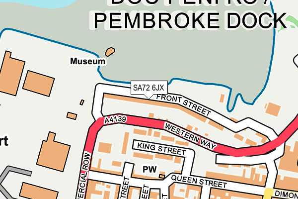 SA72 6JX map - OS OpenMap – Local (Ordnance Survey)