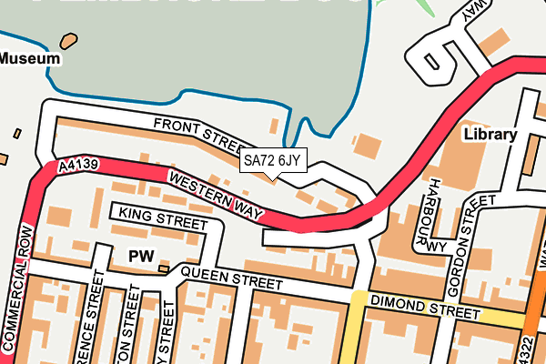 SA72 6JY map - OS OpenMap – Local (Ordnance Survey)