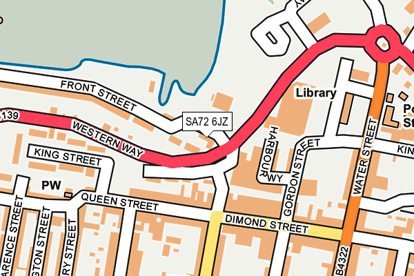 SA72 6JZ map - OS OpenMap – Local (Ordnance Survey)