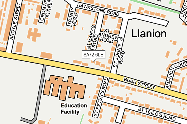 SA72 6LE map - OS OpenMap – Local (Ordnance Survey)