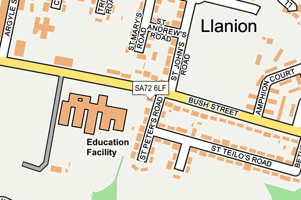 SA72 6LF map - OS OpenMap – Local (Ordnance Survey)