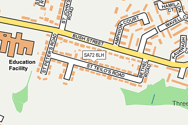 SA72 6LH map - OS OpenMap – Local (Ordnance Survey)