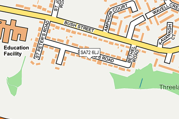 SA72 6LJ map - OS OpenMap – Local (Ordnance Survey)