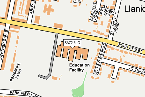 SA72 6LQ map - OS OpenMap – Local (Ordnance Survey)