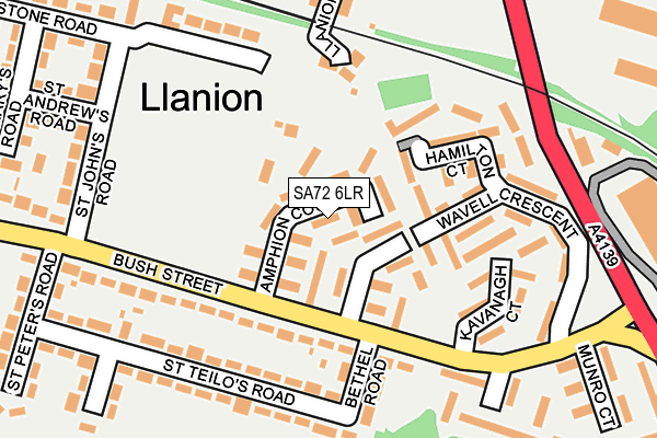 SA72 6LR map - OS OpenMap – Local (Ordnance Survey)