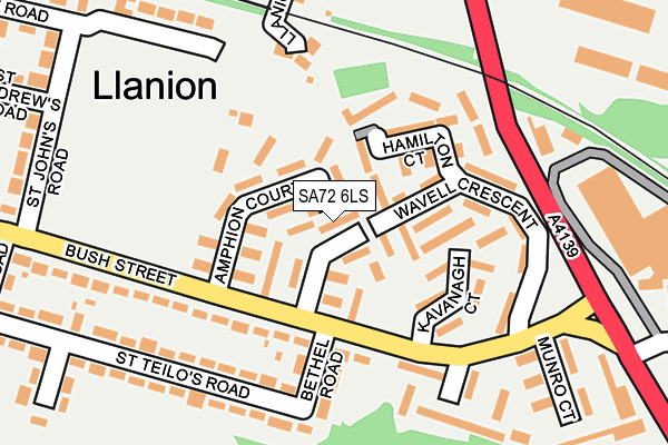 SA72 6LS map - OS OpenMap – Local (Ordnance Survey)