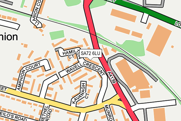SA72 6LU map - OS OpenMap – Local (Ordnance Survey)