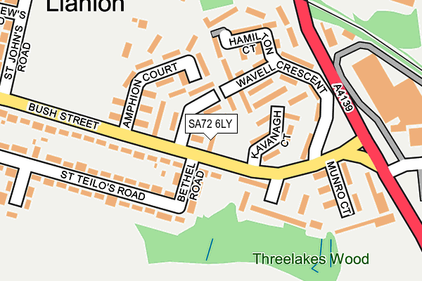 SA72 6LY map - OS OpenMap – Local (Ordnance Survey)