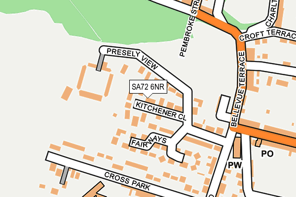 SA72 6NR map - OS OpenMap – Local (Ordnance Survey)