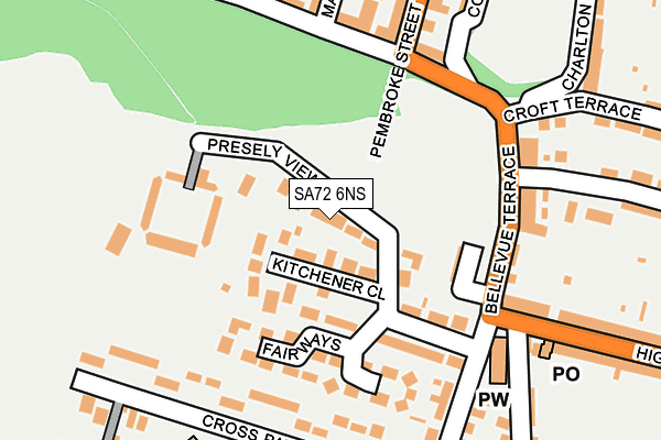 SA72 6NS map - OS OpenMap – Local (Ordnance Survey)