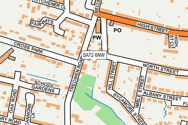 SA72 6NW map - OS OpenMap – Local (Ordnance Survey)